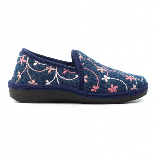 Lunar Women's KLS139 Gibson Slippers Navy Blue