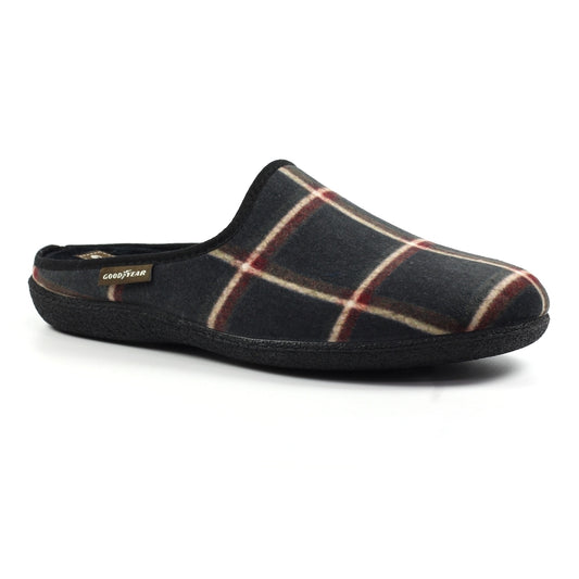 Lunar Men's KMA006 Goodyear Checkmate Slippers Black