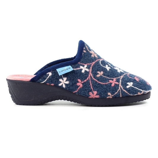 Lunar Women's KLA249 Harlow Mule Slippers Blue