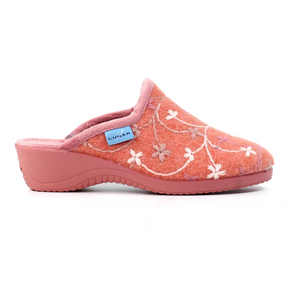 Lunar Women's KLA249 Harlow Mule Slippers Coral