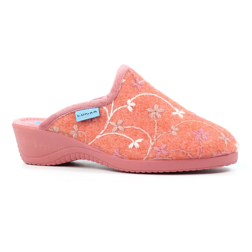 Lunar Women's KLA249 Harlow Mule Slippers Coral
