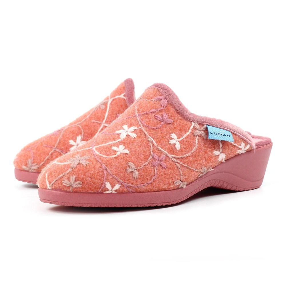 Lunar Women's KLA249 Harlow Mule Slippers Coral
