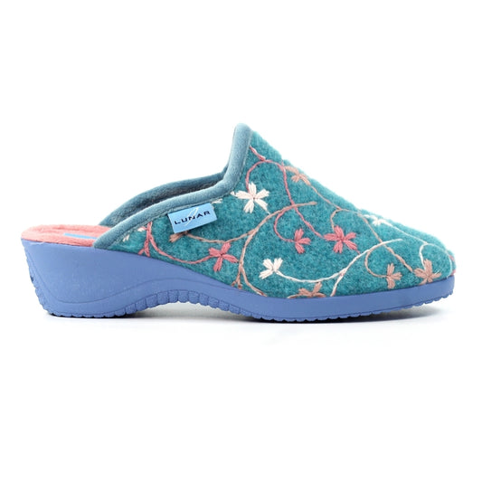 Lunar Women's KLA249 Harlow Mule Slippers Teal