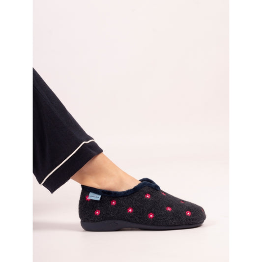 Lunar Women's KLA250 Havana Slippers Navy Blue