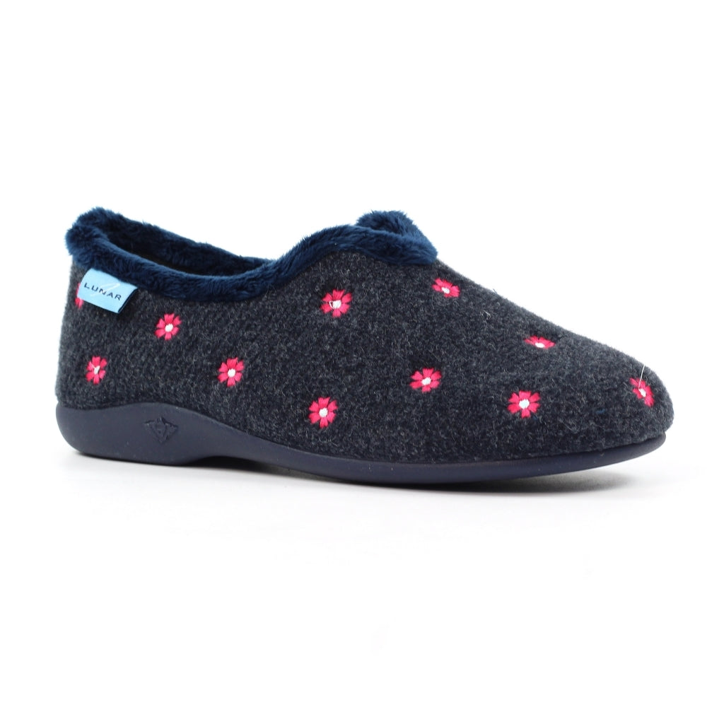 Lunar Women's KLA250 Havana Slippers Navy Blue