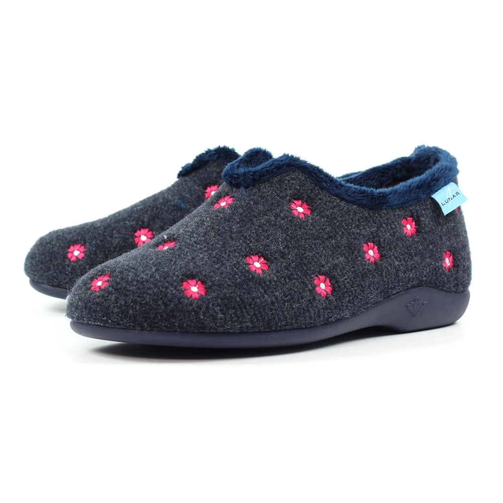 Lunar Women's KLA250 Havana Slippers Navy Blue