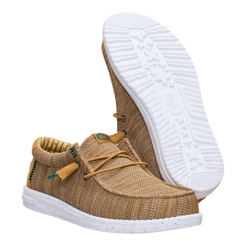 Hey Dude Men's 41898 Wally Stretch Sox Trainers Bone Brown / Multi