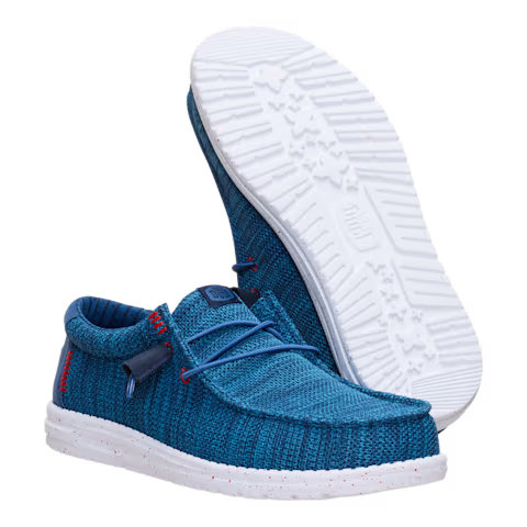 Hey Dude Men's 41898 Wally Stretch Sox Trainers Ensign Blue / Multi