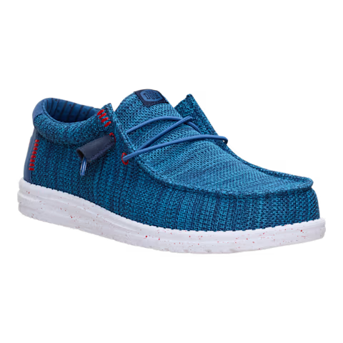 Hey Dude Men's 41898 Wally Stretch Sox Trainers Ensign Blue / Multi