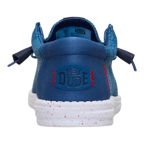 Hey Dude Men's 41898 Wally Stretch Sox Trainers Ensign Blue / Multi