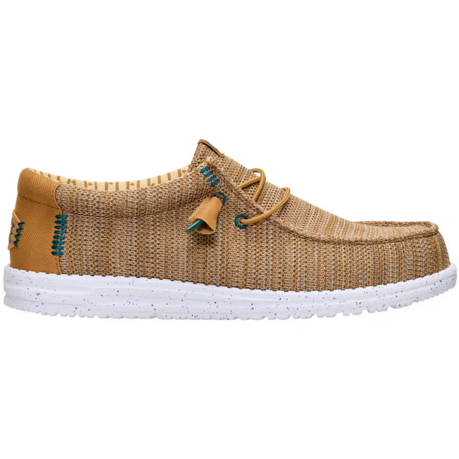 Hey Dude Men's 41898 Wally Stretch Sox Trainers Bone Brown / Multi