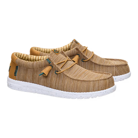 Hey Dude Men's 41898 Wally Stretch Sox Trainers Bone Brown / Multi