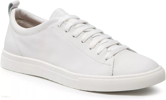 Tamaris Women's 1-1-23611-28 100 Leather Lace-Up Sneakers White
