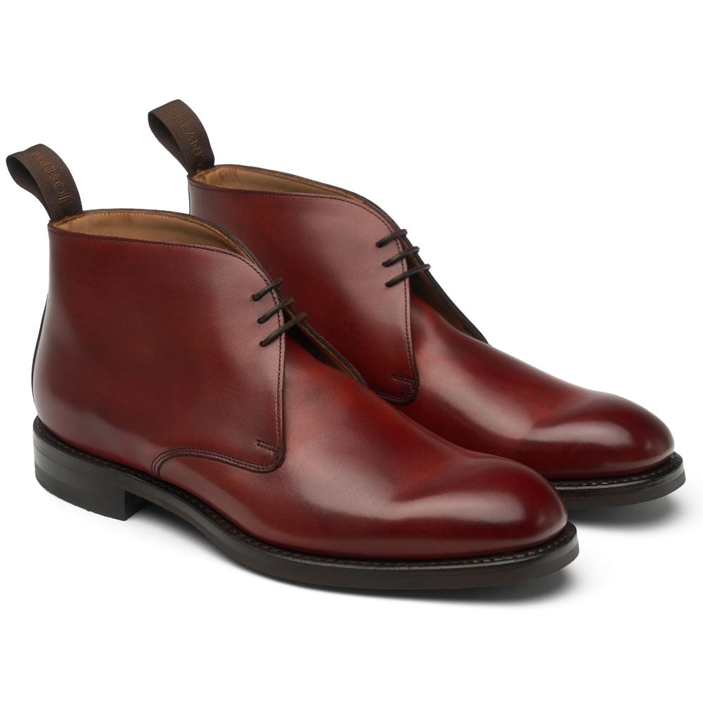 Joseph Cheaney Men's Jackie III R Leather Chukka Boot Boots Dark Leaf Brown