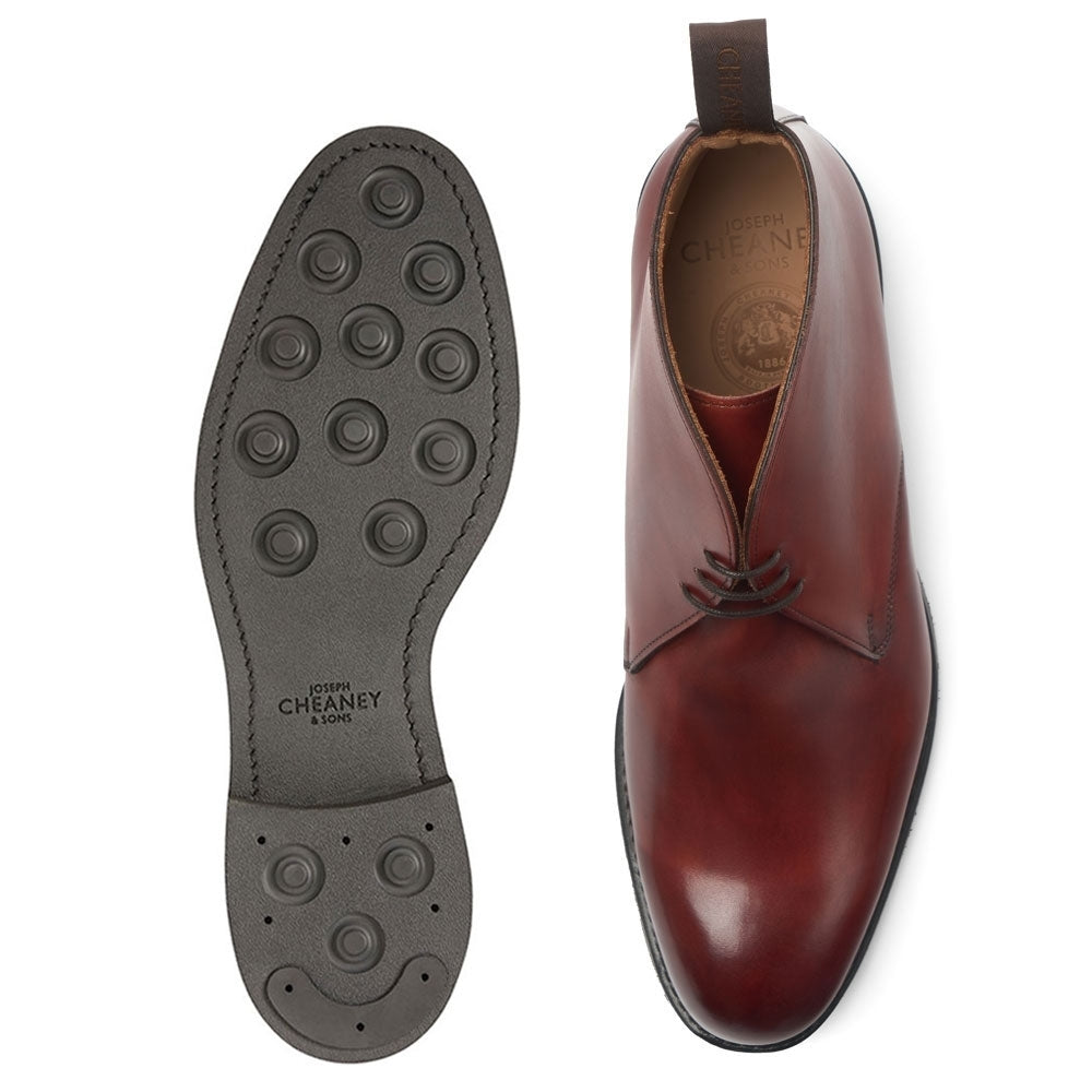 Joseph Cheaney Men's Jackie III R Leather Chukka Boot Boots Dark Leaf Brown