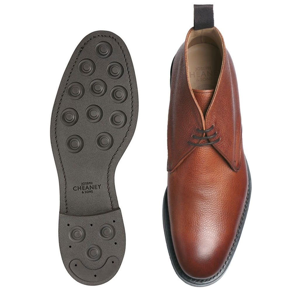 Joseph Cheaney Men's Jackie III R Leather Chukka Boot Boots Mahogany Brown