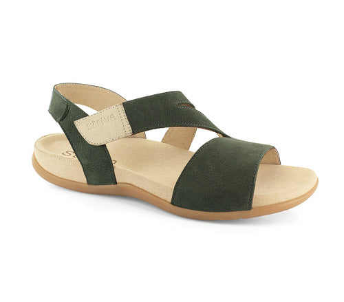 Strive Women's Jinny Nubuck Leather Sandals Verte Green