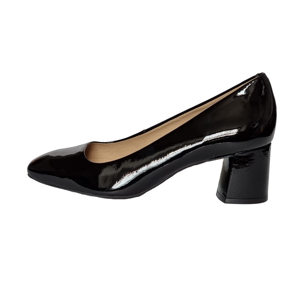 Maria Lya Women's Daisy Patent Leather Court Shoes Black