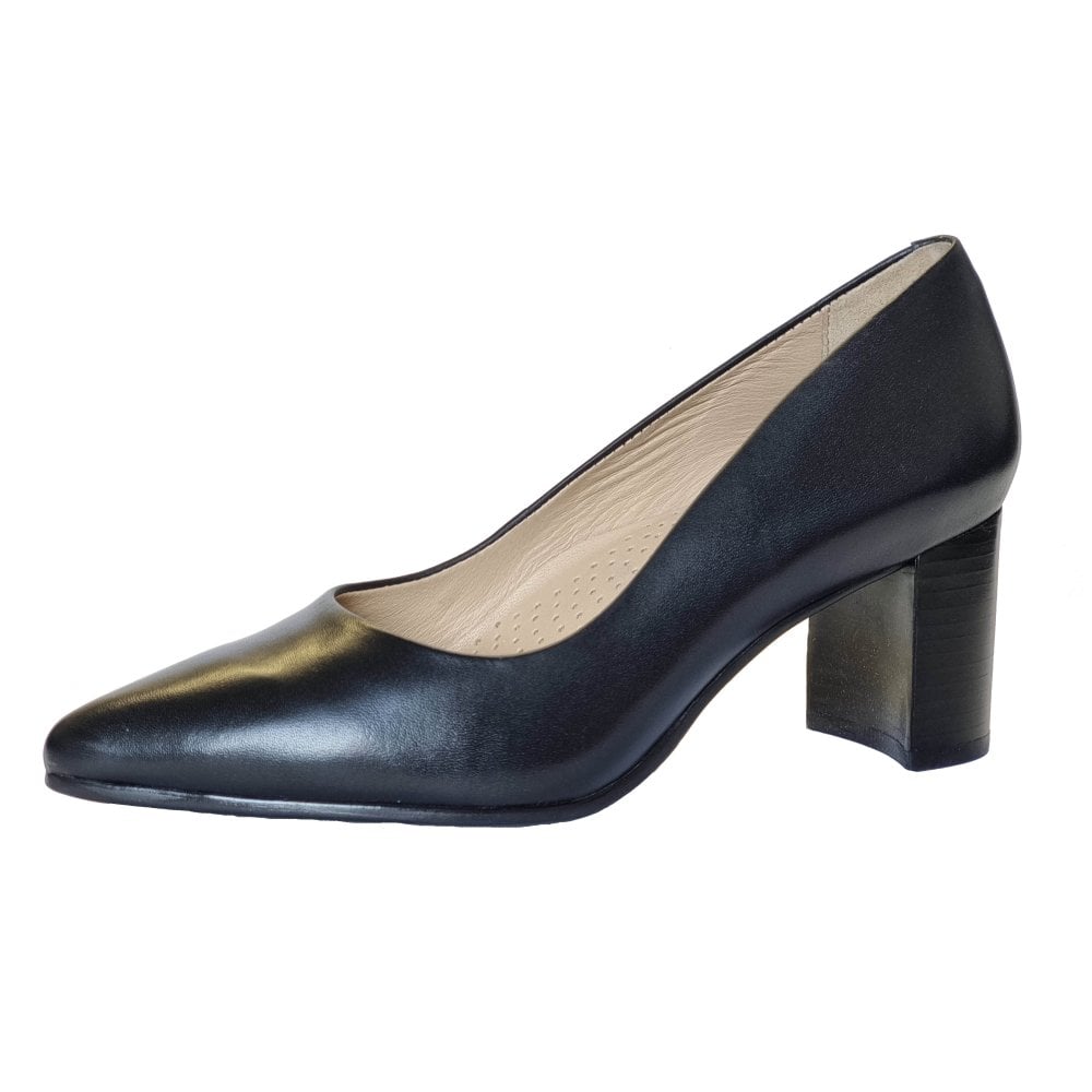 Maria Lya Women's Dina Leather Court Shoes Black
