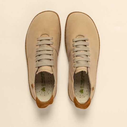 El Naturalista Unisex N296 Nubuck Leather Comfort Trainers Cream