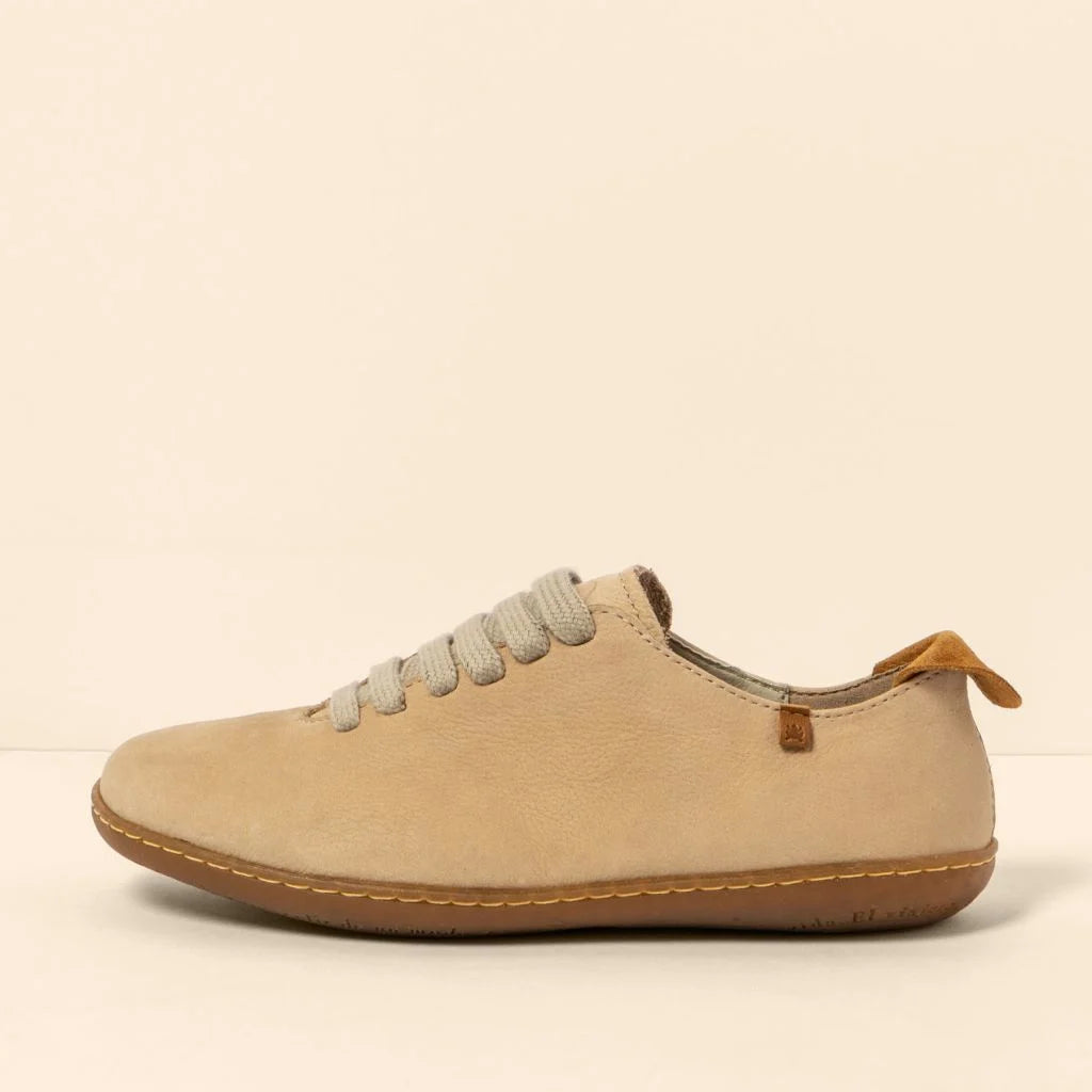 El Naturalista Unisex N296 Nubuck Leather Comfort Trainers Cream