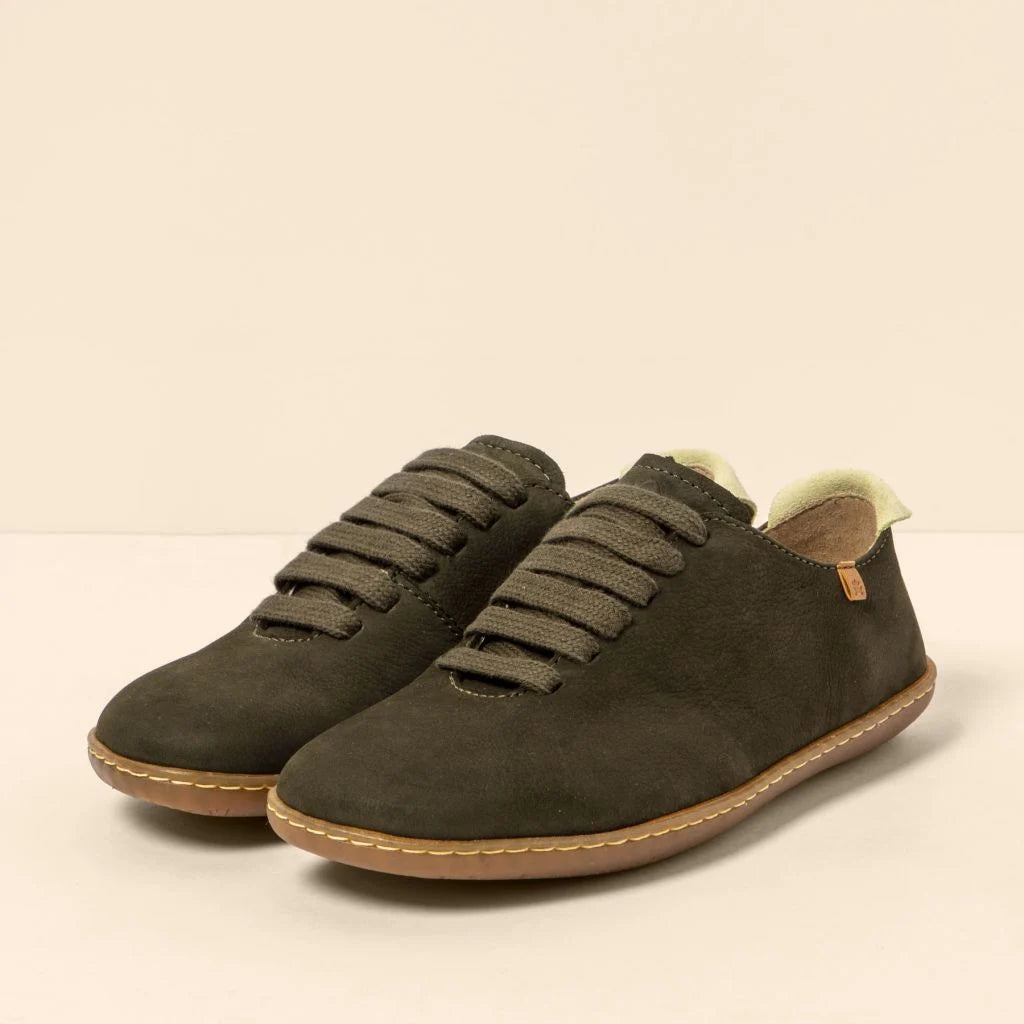 El Naturalista Unisex N296 Nubuck Leather Comfort Trainers Lavado Green