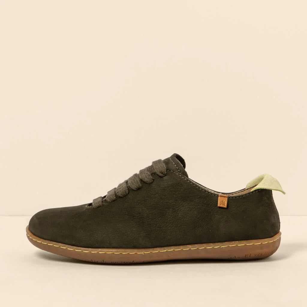 El Naturalista Unisex N296 Nubuck Leather Comfort Trainers Lavado Green