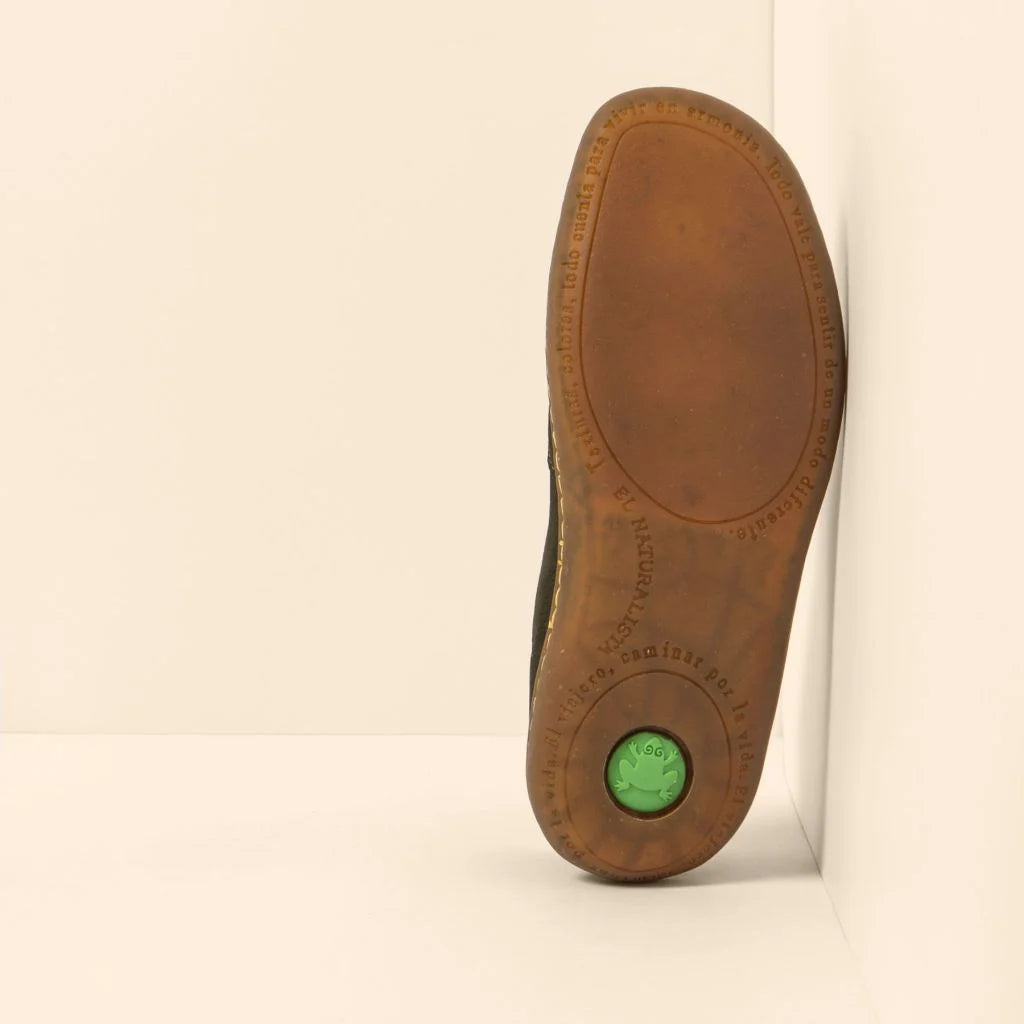 El Naturalista Unisex N296 Nubuck Leather Comfort Trainers Lavado Green