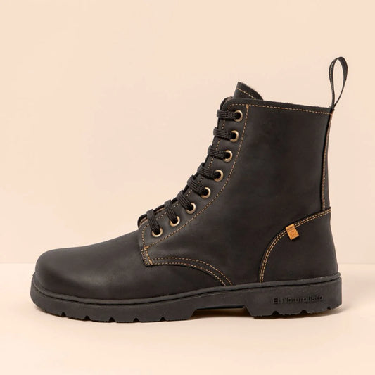El Naturalista Unisex 5264C Nomada Leather Lace-Up Boots BLACK / NOMADA