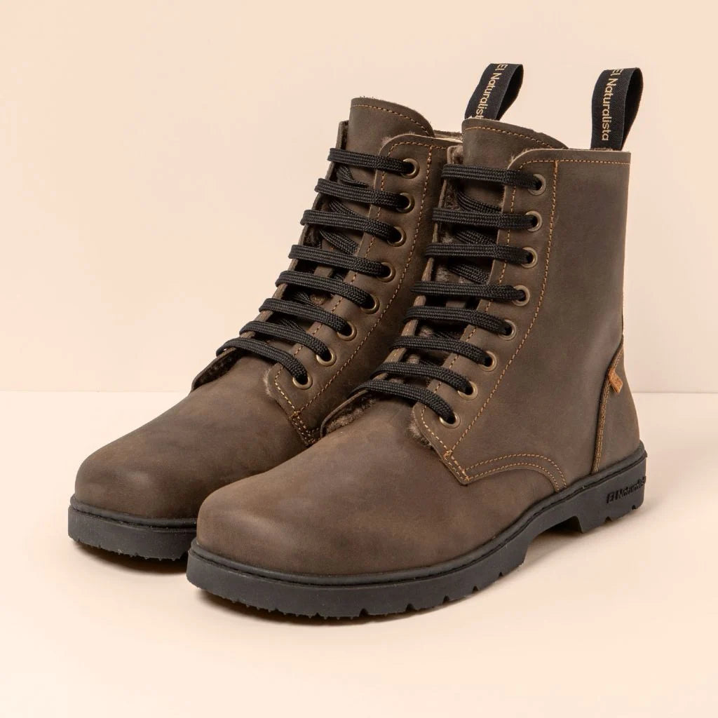 El Naturalista Unisex 5264C Nomada Leather Lace-Up Boots KAKI