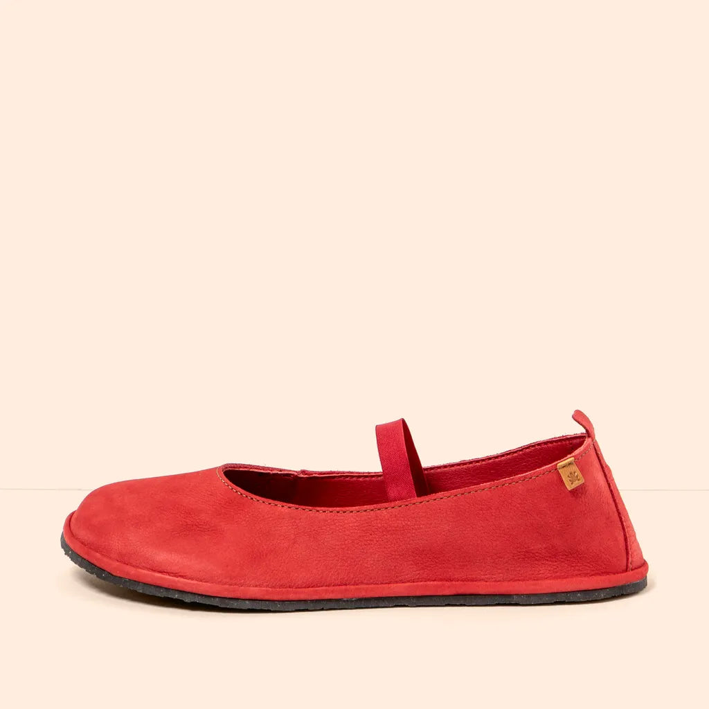 El Naturalista Women's N5670 Nubuck Leather Comfort Slip-Ons Tibet Red