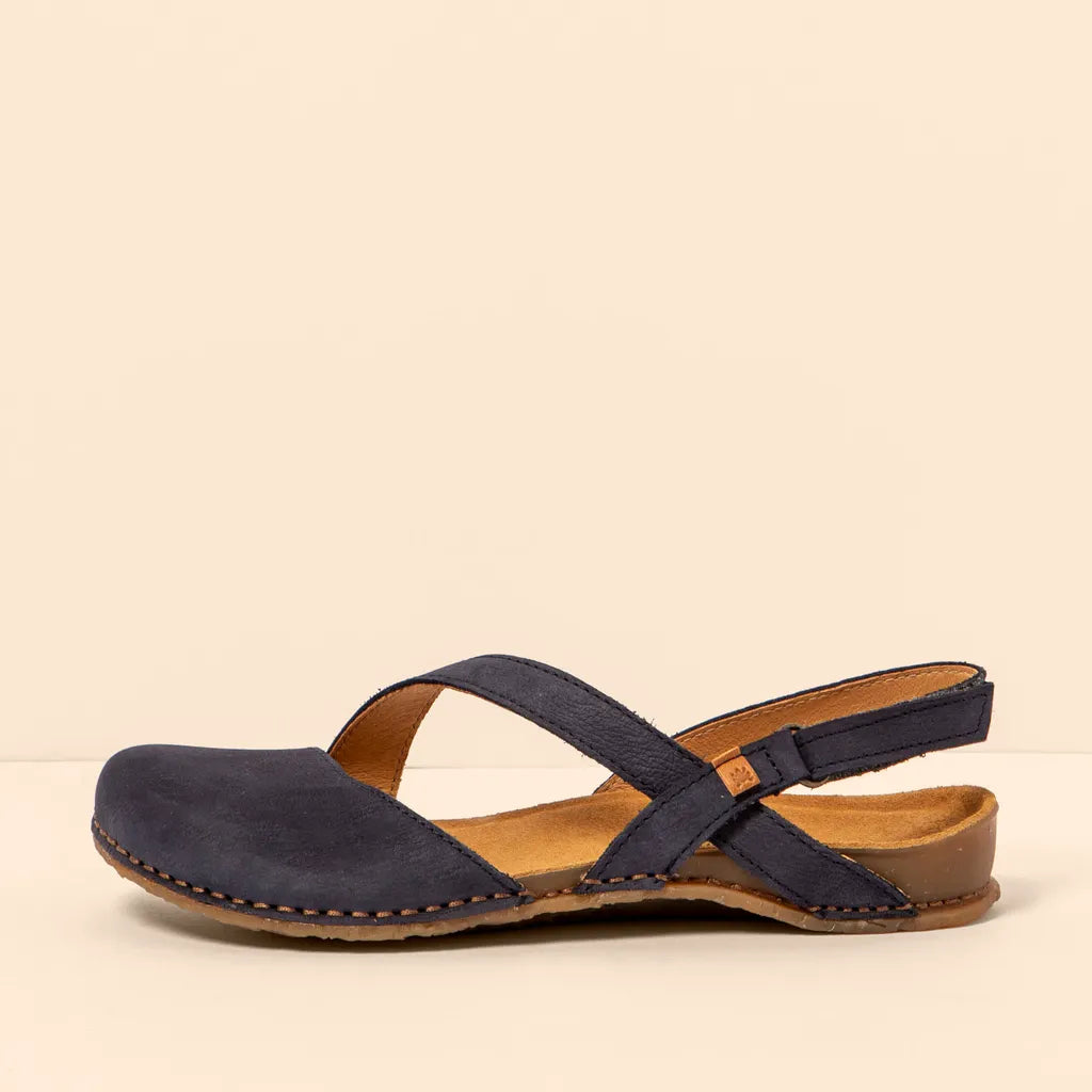 El Naturalista Women's N5813 Leather Comfort Sandals Pleasant Ocean Blue