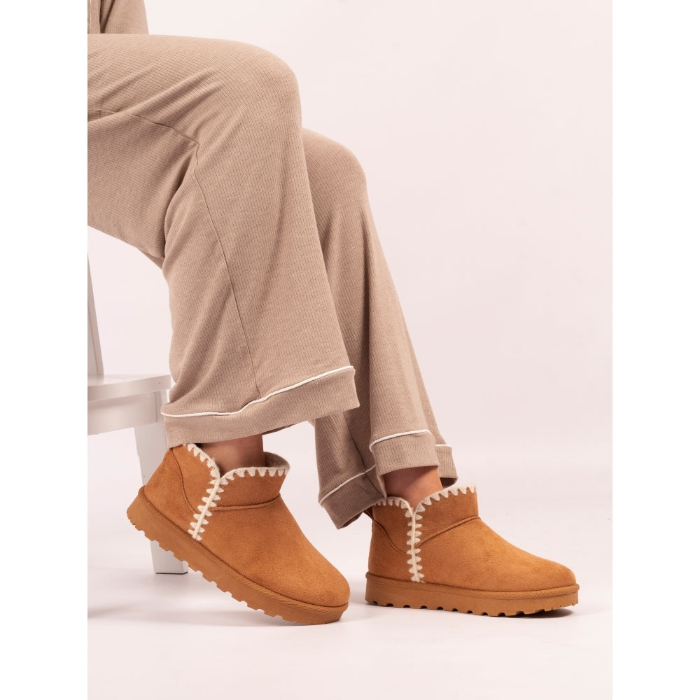 Lunar Women's KLZ001 Natal Boot Slippers Tan Brown