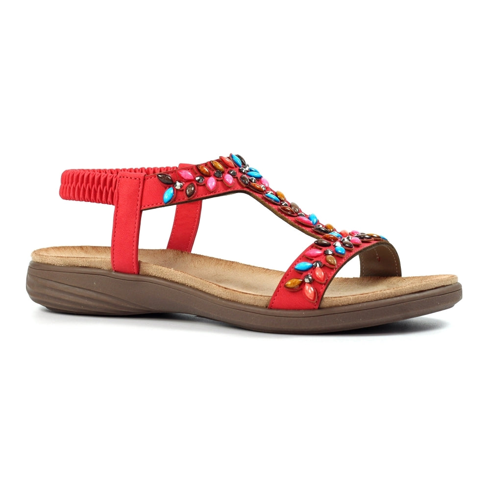 Lunar Women's JLH504 Ravello Sandals Red