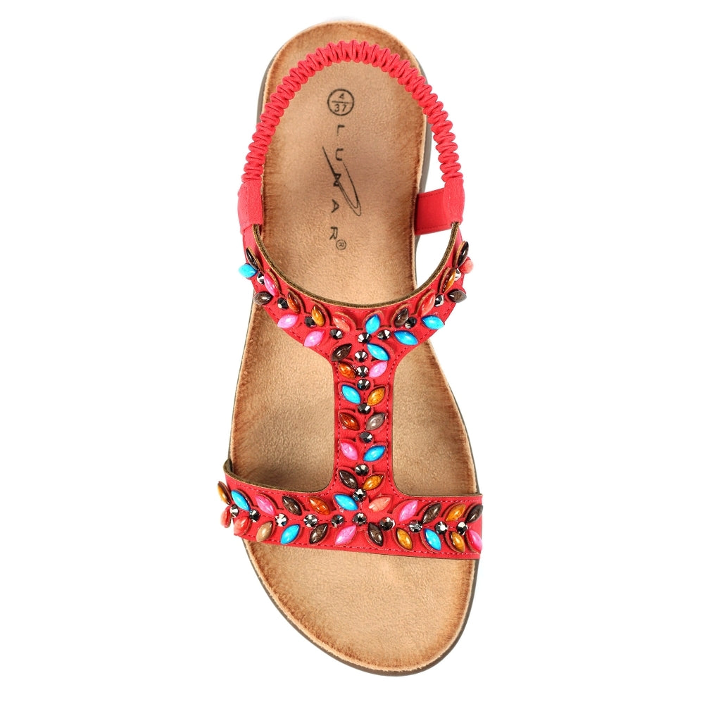 Lunar Women's JLH504 Ravello Sandals Red