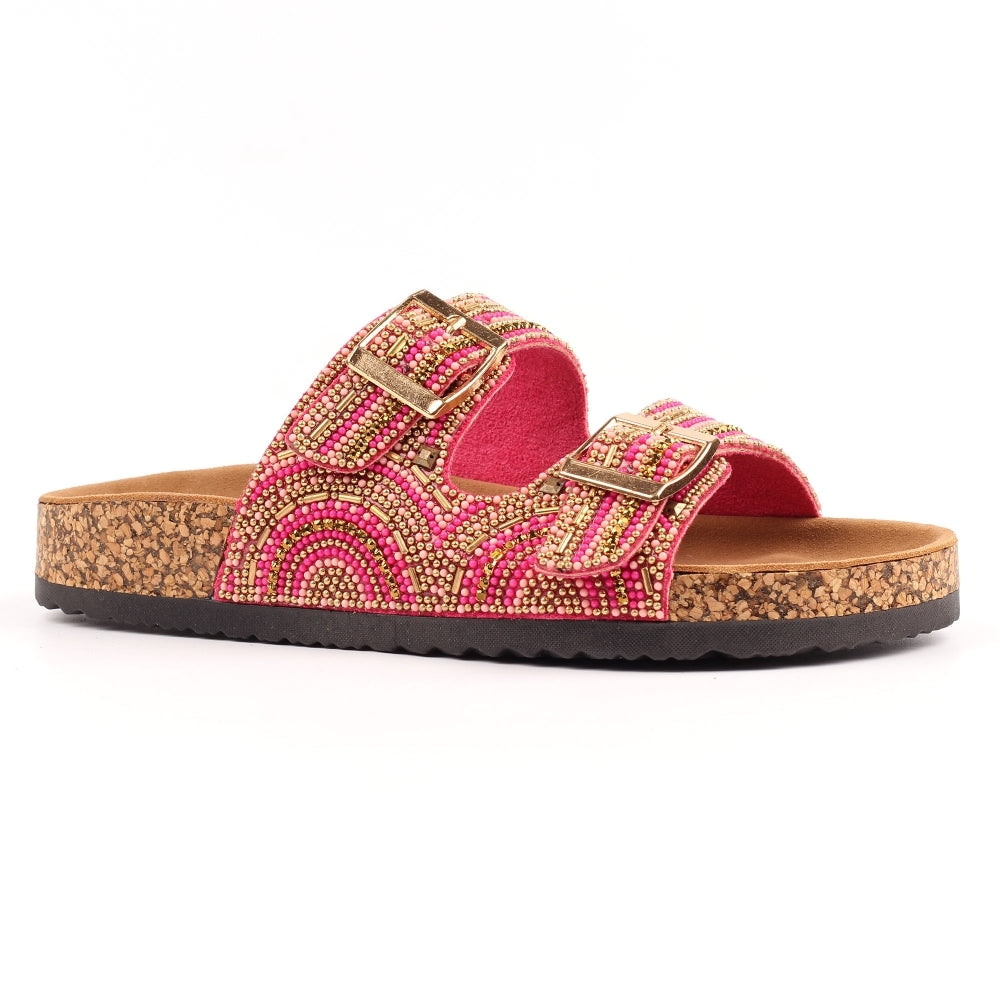Lunar Women's JLC010 PK Skyrise Sandals Pink