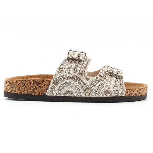 Lunar Women's JLC010 PK Skyrise Sandals White