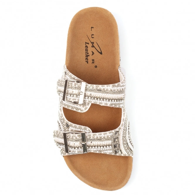 Lunar Women's JLC010 PK Skyrise Sandals White