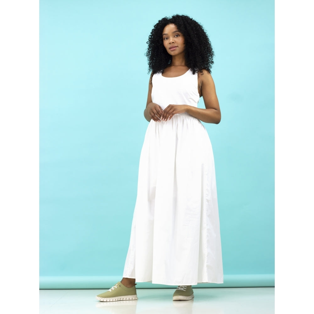 Lunar Women's FLE046 St Austell Leather Plimsoll Shoes Khaki Green