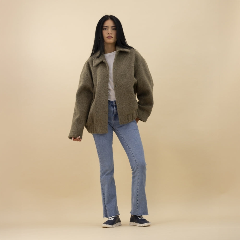 Lunar Women's FLE046 St Austell Leather Plimsoll Shoes Navy Blue