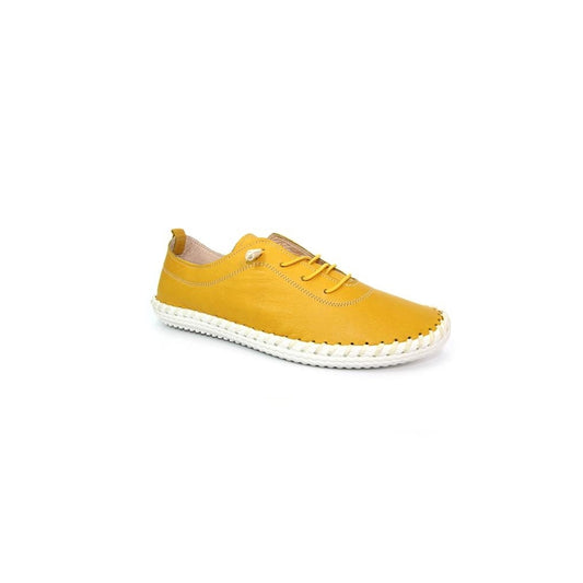 Lunar Women's FLE030 St Ives Leather Trainers Yellow