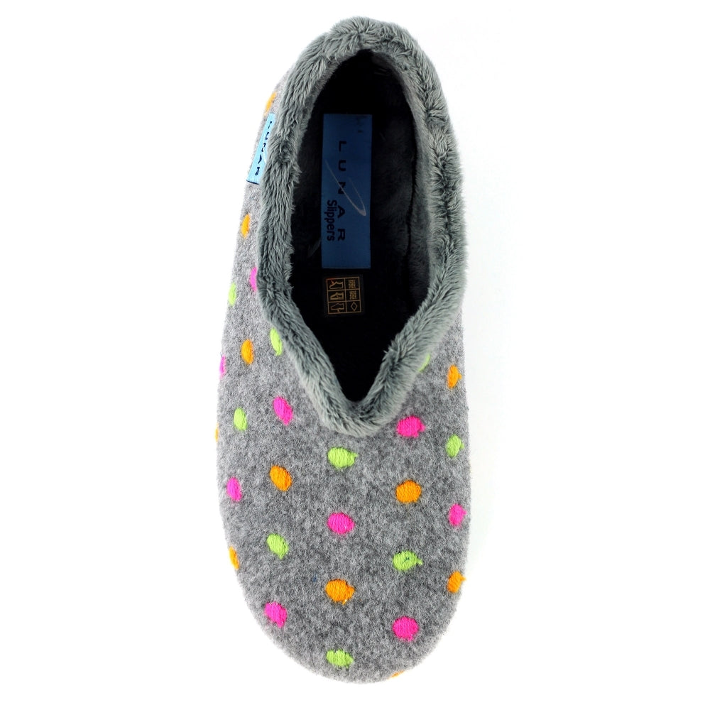 Lunar Women's KLA220 Studio Full Slippers Grey