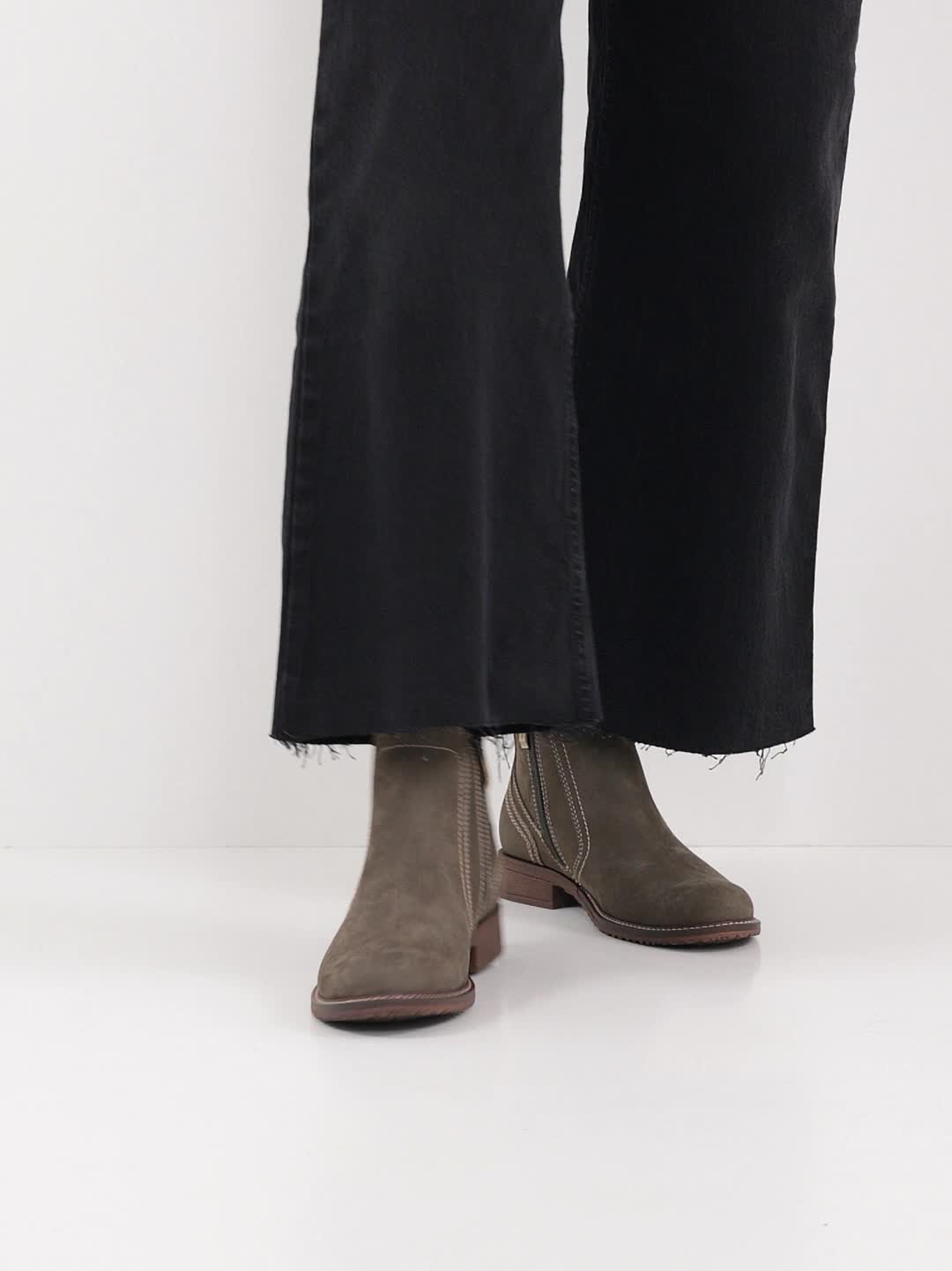 Tamaris Women's 1-25821-45 Leather Chelsea Boots Olive Green