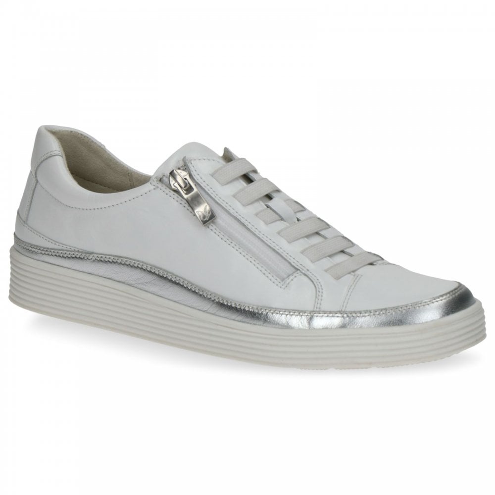 Caprice Women's 9-9-23755-20 133 Casual Leather Trainers White