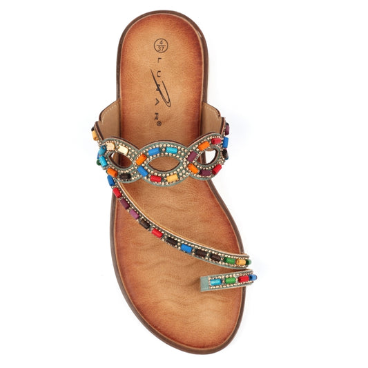 Lunar Women's - JLH557 TQ - Zuzu Sandals Turquoise