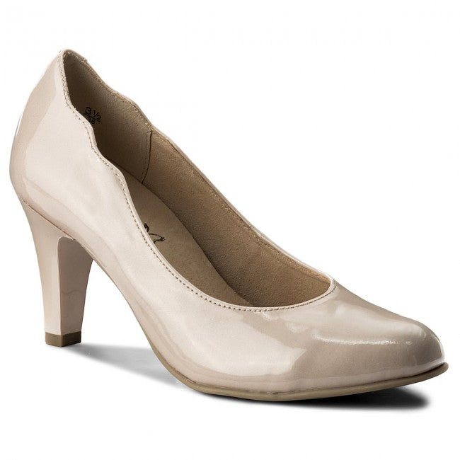 Caprice Women's 22406 Leather Heel Shoes Powder Patent