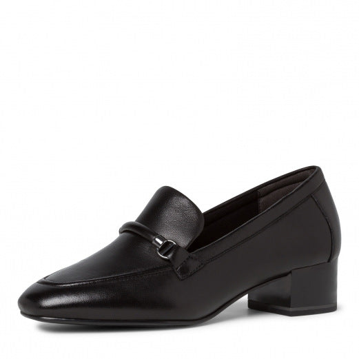 Tamaris Women's 1-24300-25 Leather Slipper Loafer Shoes Black