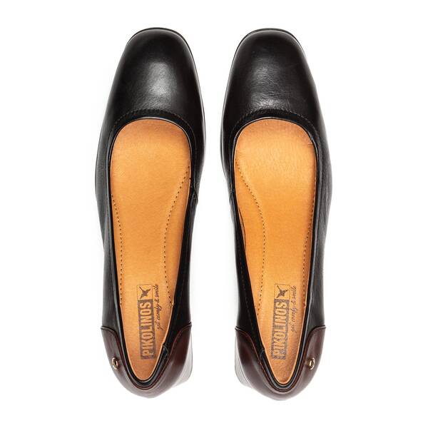 Pikolinos Women's Sevilla W1W-5540C1 Leather Heel Shoes Black