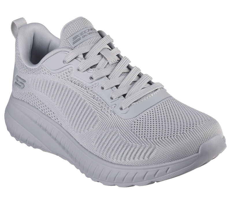 Skechers Womens 117209/LTGY BOBS Sport Squad Chaos - Face Off Trainers Light Grey