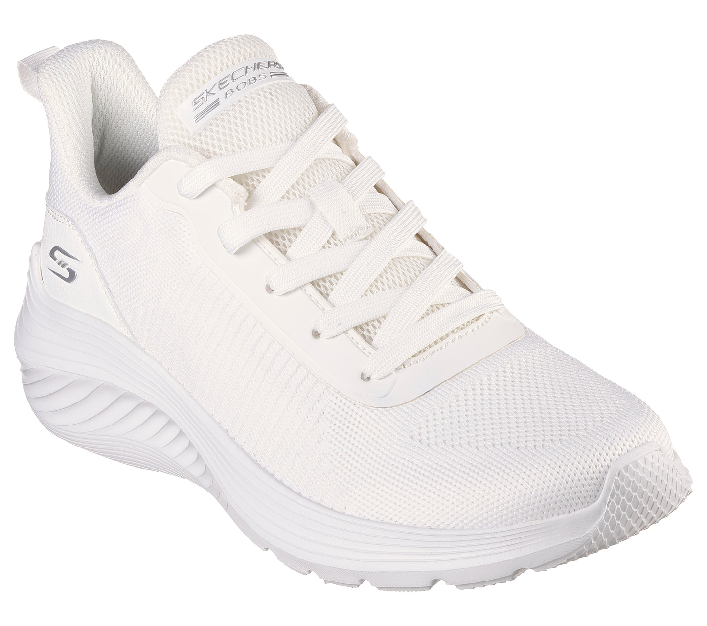 Skechers Womens 117470/OFWT BOBS Sport Squad Waves Trainers Off-White